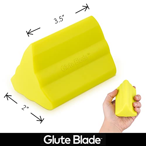 Piriformis Massage Roller, Medium Density, Yellow | Targeted Trigger Point Massager Tool for Hip, Leg, Lower Back, Muscle Knot Release and Sciatica, 3 Different Heads - style: Medium Density