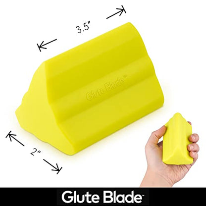 Piriformis Massage Roller, Medium Density, Yellow | Targeted Trigger Point Massager Tool for Hip, Leg, Lower Back, Muscle Knot Release and Sciatica, 3 Different Heads - style: Medium Density