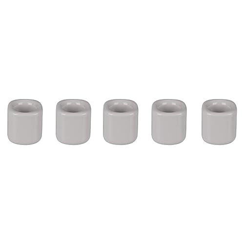 Mega Candles 5 pcs Gray 1/2 Inch Diameter Ceramic Chime Ritual Spell Candle Holders, Great for Casting Chimes, Meditation, Rituals, Spells, Vigil, Witchcraft, Wiccan Supplies - color: Gray, size: 5 Pieces