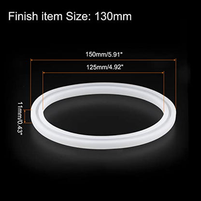 HARFINGTON Bracelet Mold Bangle Ring Mold Silicone Round Epoxy 130mm Wristlet Keychains Mold for DIY Resin Bangle Bracelet Car Key Chain Jewelry Making - size: 125mmx150mm