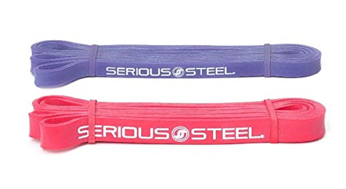Serious Steel 41" Assisted Pull-up Band, Heavy Duty Resistance Band Sets, Stretching, Powerlifting, Resistance Training and Pull Up Assistance Bands - color: 2-Band Set (#1 #2)