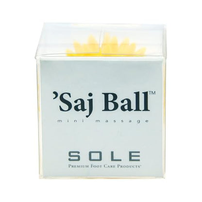 Sole Premium Foot Care Products Saj Ball - Mini Spiky Relaxing Massage, Deep Tissue Plantar Fasciitis Relief - Gift Box, Yellow - color: Yellow