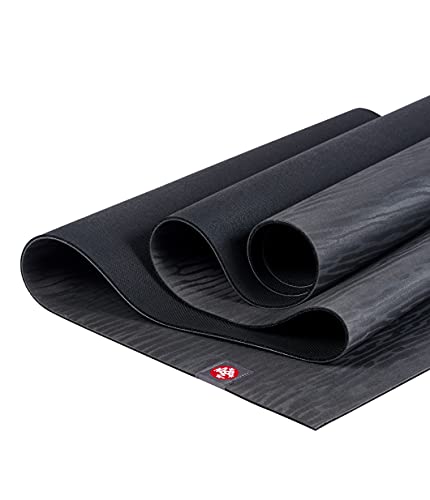 Manduka eKOLite Yoga Mat 71" - 4mm | Natural Rubber | Eco-Friendly | Soft Textured Surface | Natural Next-to-Skin Feel | 71 x 26 inches | Charcoal Grey - color: Charcoal, size: 71" x 24"