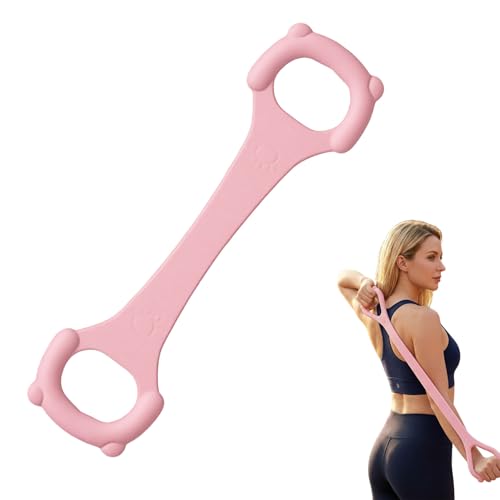 1-Piece Resistance Bands with Handles, Exercise Straps for Arms & Back, Stretch Bands for Fitness & Therapy, Versatile Workout Tools for Women & All Levels (Pink) - color: Pink