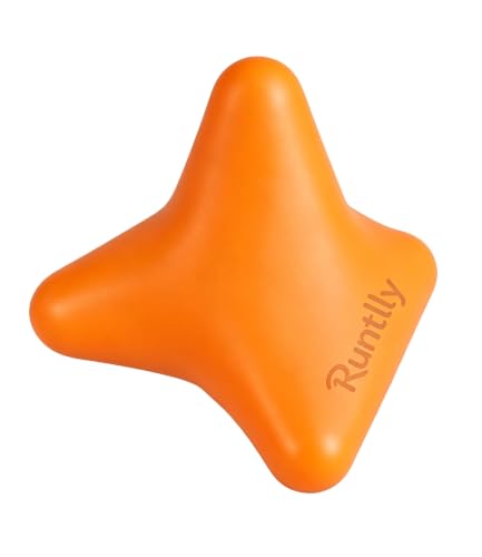 Trigger Point Massage Tool, 3" × 2.6", Deep Tissue Manual Massage Ball for Muscle Knots & Myofascial Release, Physical Therapy Tool for Plantar Fasciitis, Foot Hand Hip & Back Soreness Relief - color: Orange
