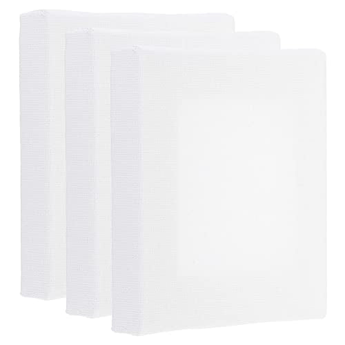 PATIKIL Paint Canvases Panel for Painting, 3 Pack 4x4 Inch Square Wood Frame Stretched Blank Art Board Panels for Acrylic, Oil, Tempera Painting, White - size: 4x4 Inch