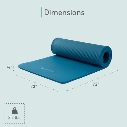 Aeromat Pilates and Yoga Mat, Blue, Balanced Body Extra-Thick Floor Mat - color: Blue