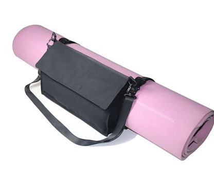 Yoga Mat Carrier Strap Shoulder Bag with Large Compartment Zipper Pocket