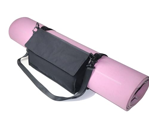 Yoga Mat Carrier Strap Shoulder Bag with Large Compartment Zipper Pocket