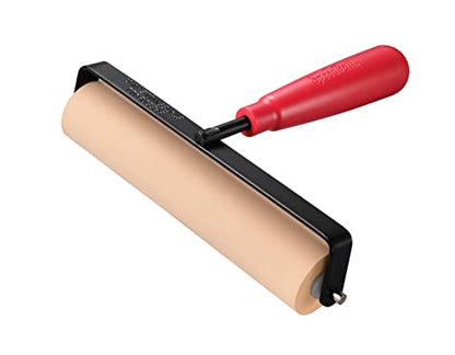 Speedball Deluxe Soft Rubber Brayer - 40/42 Durometer Roller with Heavy Duty Steel Frame – 6 Inches - size: 6-Inch