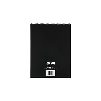 SoHo Urban Artist Softcover Drawing Pad - 11"x14", 12 Pack w/288 Sheets Total - 92 lbs/150gsm, Mixed Media, Dual-Sided, Acid-Free, Wire-Bound, Micro-Perforated, Repeated Erasing & Reworking - size: 11"x14"
