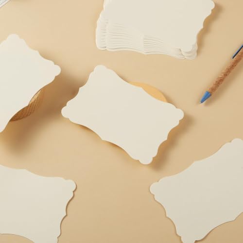 50 Pack Blank Kraft Greeting Cards, Cream, 4x6IN | Thick Cardstock Paper, For DIY Gift Cards, Menus, Baby Shower Invitations, Wedding Invitations - color: Cream, size: 4x6IN