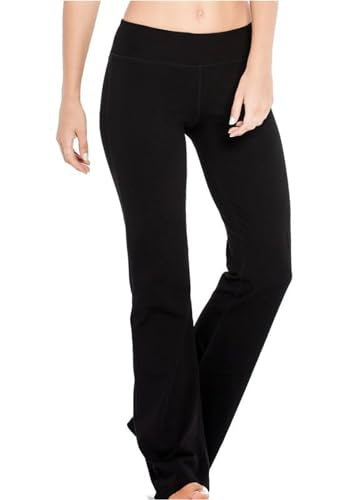 Houmous S-XXXL 29''31''33''35'' Inseam Women's Cotton Bootcut Pants Inner Pocket - color: Black, size: XX-Large/31" Inseam