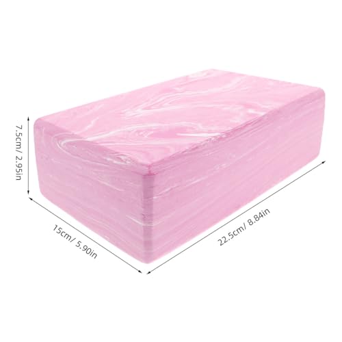 Pink High Density Yoga Block Foam Brick for Exercise and Dance Lightweight Yoga Equipment for Flexibility Balance and Workout Support 8.85X5.90X2.95In