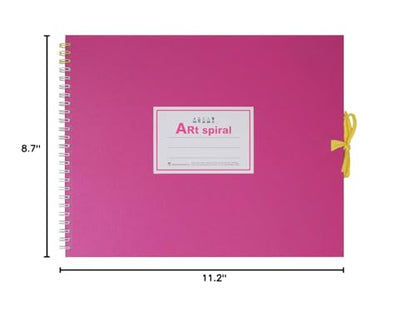 Maruman S313-08 Sketchbook Art Spiral F3 Thick Drawing Paper, 24 Sheets, Pink - color: Pink, size: F3 (8.74" x 11.26")