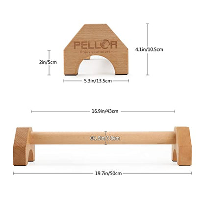 Pushup Stands - Wooden Push Up Bars Gym Gear Equipment with Anti-Slid Mat Workout Solid Exercise Women Men Portable Fitness - style: Arched