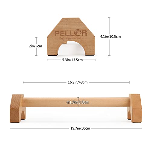 Pushup Stands - Wooden Push Up Bars Gym Gear Equipment with Anti-Slid Mat Workout Solid Exercise Women Men Portable Fitness - style: Arched
