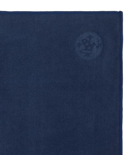 Manduka eQua Hand Towels - 16" | Rapid Moisture Activated Grip | Quick Drying, Soft Microfiber | Machine Washable | 16 x 24 inches | Midnight - color: Midnight, size: 16" x 24"