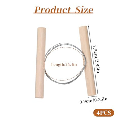 4PCS Wire Clay Cutter Cheese Plasticine Dough Cutting Trimming Sculpting Carving Pottery Tools