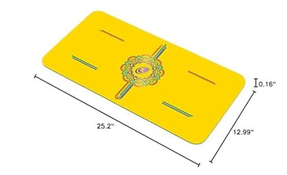 Liforme Yoga Pad - Revolutionary Alignment System, Advanced Non-Slip Grip | Eco-friendly, Non-Toxic, Sweat-Resistant, 4.2mm thick pad for knee, elbow and hand support during Yoga, Free Yoga Bag - color: Yellow