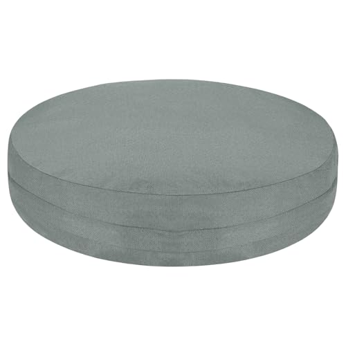 uxcell Round Floor Pillow 19.7" Floor Cushion Cover Pillow Protector - color: Gray, size: 19.7" x 19.7" (Pack of 1)