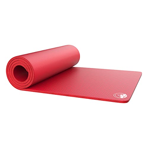 Foam Sleeping Pad - Lightweight Mat for Camping, Cots, Tents, Backpacking, and Yoga - Non-Slip and Waterproof with Handle by Wakeman - color: Red