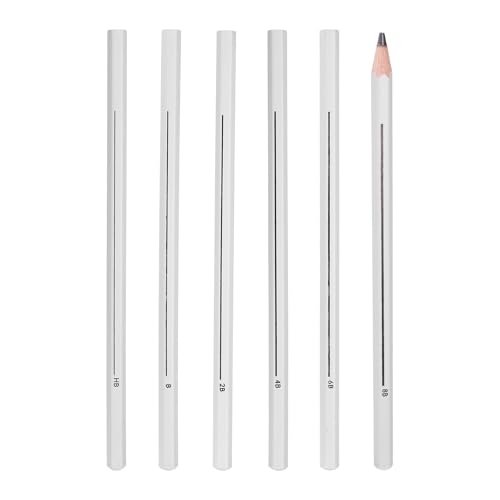 PATIKIL HB/B/2B/4B/6B/8B Graphite Pencils for Drawing, 6Pcs Sketching Pencils Wood Art Supplies Set Hexagonal Pen Break-Resistant Lead for Painting Sketching Artist Design - style: HB/B/2B/4B/6B/8B