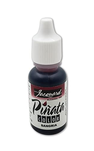 Jacquard Pinata Alcohol Ink - Sangria - Professional and Versatile Ink That Produces Color Saturated and Acid-Free Results - 1/2 Fluid Ounce - Made in The USA - color: Sangria, size: 1/2 fl oz