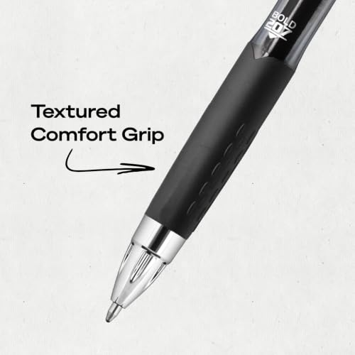 uniball™ 207 Gel Pens, Black Ink, 1.0mm Bold Point, Retractable, 12 Count | Smooth Writing, Fraud-Resistant, uni Super Ink™ - size: 1 Count (Pack of 12)