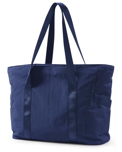 BAGSMART Gym Tote Bag for Women, 24L/28L Travel Tote Yoga Mat Bag - color: Navy Blue, size: Small