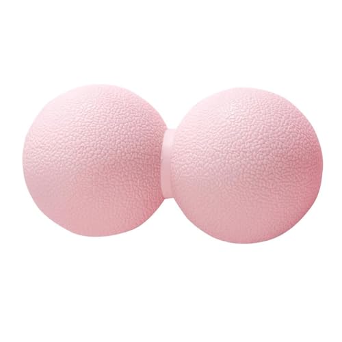 Double Lacrosse & Micro-Elastic Peanut Massage Ball - Myofascial Release Tool for Muscle, Back, Foot, and Physical Therapy, Mobility Roller for Acupressure and Relaxation (Pink) - color: Pink