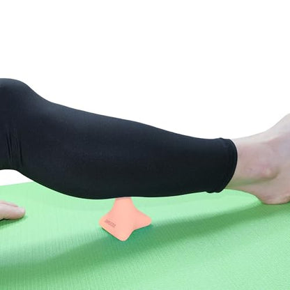 Manual Trigger Point Massage Tool Small Massager Ball 3″×2.6″ Pink - color: Pink