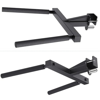SELEWARE Squat Rack Attachment for Power Cage with 5/8" or 1" Holes - color: A: Dip Bar Attachment(2x2 Rack, 5/8 & 1" hole)