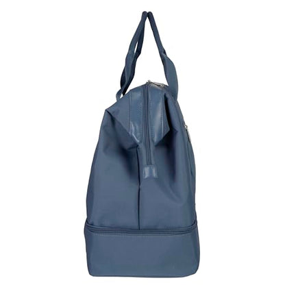 Jessica Simpson Countryside Weekender Duffel 100% Polyester Drop Bottom Bag - color: Oceanview