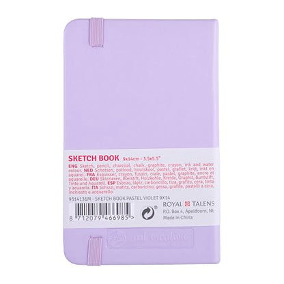 Tarence T9314-131M 452124 Art Creations Sketchbook, Drawing Notebook, 3.5 x 5.5 inches (9 x 14 cm), Pastel Violet - color: Pastel violet, size: 9×14cm