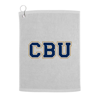 Sport Your Gear California Baptist University Lancers Golf Bag Towel - Officially Licensed - Athletic Logo - Ultra-Absorbent, Grommet Attachment, Keeps Clubs & Hands Dry - color: Cbu