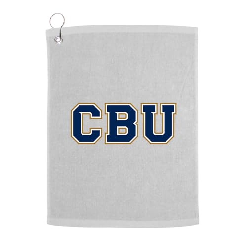 Sport Your Gear California Baptist University Lancers Golf Bag Towel - Officially Licensed - Athletic Logo - Ultra-Absorbent, Grommet Attachment, Keeps Clubs & Hands Dry - color: Cbu