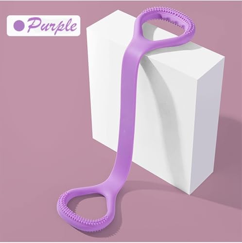 Figure 8 Resistance Band for Exercise – Stretch Band for Arms, Legs, Core & Shoulders – Elastic Workout Band for Home Fitness, Yoga, Pilates & Physical Therapy – Portable Training Equipment, Purple
