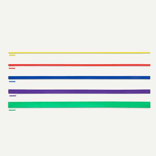 Amazon Basics Exercise Resistance Bands for Working Out, Set of 5, Multiple Resistance Levels