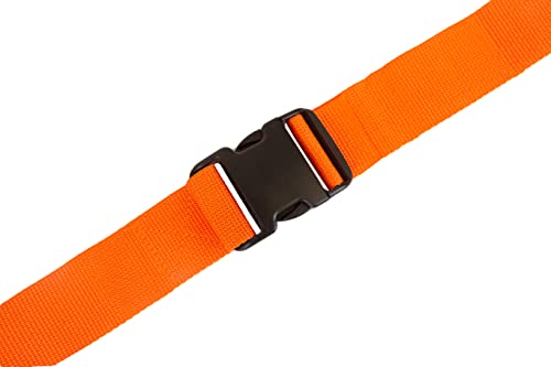 Primacare IR-5009-3 Pack of 3 Backboard Strap – Adjustable Patient Immobilization Straps with Quick Release Buckles for Spine Boards, Emergency Medical Use, 9 Feet, Orange - size: Basic Buckle 9 Ft