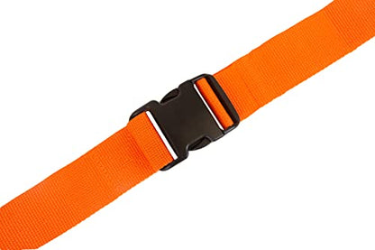Primacare IR-5009-3 Pack of 3 Backboard Strap – Adjustable Patient Immobilization Straps with Quick Release Buckles for Spine Boards, Emergency Medical Use, 9 Feet, Orange - size: Basic Buckle 9 Ft