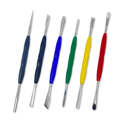 CYNAMED Stainless Steel Spatula Wax & Clay Sculpting Tool Carver Set (6PK) - style: 6PK