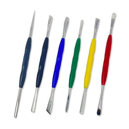 CYNAMED Stainless Steel Spatula Wax & Clay Sculpting Tool Carver Set (6PK) - style: 6PK
