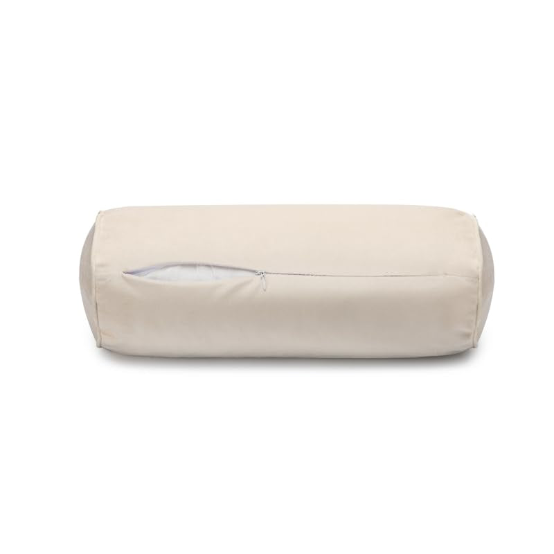 Neck Roll Pillow - color: Ivory (Vetlet)