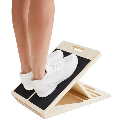Slant Board for Calf Stretching, Adjustable Wooden Incline Board