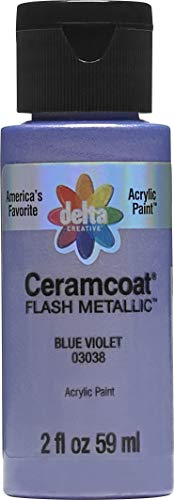 Delta Creative Ceramcoat Acrylic Paint, 2 oz, Flash Metallic Violet - color: Flash Metallic Violet