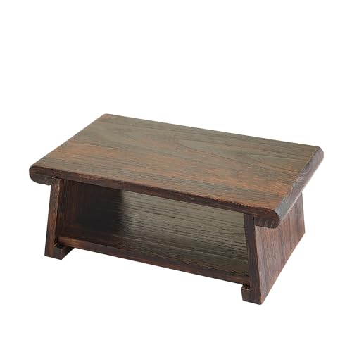 Folding Japanese Low Floor Table,Small Wood Meditation & Altar Table - size: 23.6"X13.6"X9.5”