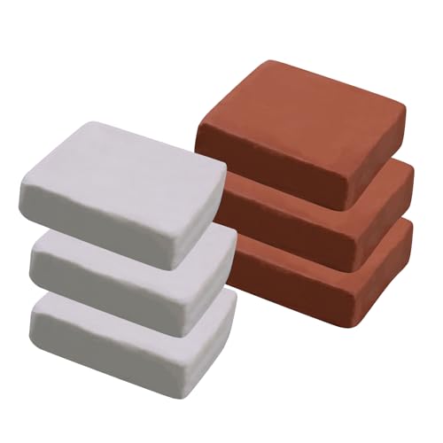 6 lb White & Terracotta Stoneware Clay for Pottery;Ideal for Wheel Throwing,Hand Building,Sculpting;Great for All Skill Levels;Whiteware Clay - style: White+Terracotta 6 LB
