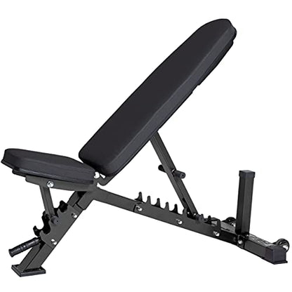 REP Adjustable Weight Bench | Home Gym Equipment | Foldable Workout Platform | Flat Incline Decline FID Design | Compact Strength Training Chair | Fitness Bench AB-3100 - color: Black