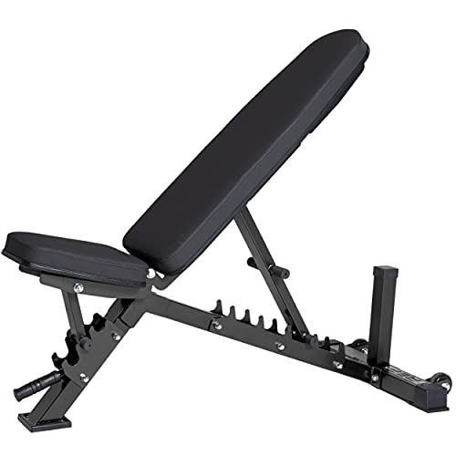 REP Adjustable Weight Bench | Home Gym Equipment | Foldable Workout Platform | Flat Incline Decline FID Design | Compact Strength Training Chair | Fitness Bench AB-3100 - color: Black
